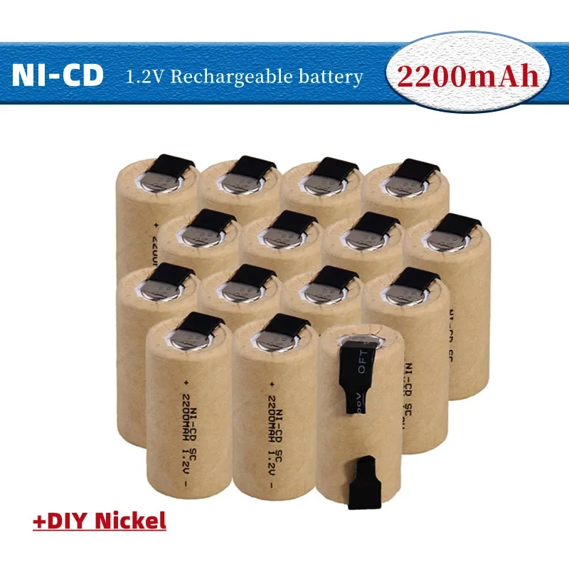 2-20pcs Screwdriver Electric Drill SC Batteries 1.2V 2200mah SubC Ni-Cd Rechargeable Battey with Tab Power Tool NiCd SUBC Cells
2-20pcs Screwdriver Electric Drill SC Batteries 1.2V 2200mah SubC Ni-Cd Rechargeable Battey with Tab Power Tool NiCd SUBC Cells