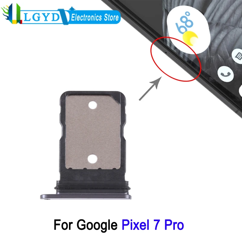 

Single SIM Card Tray For Google Pixel 7 Pro Phone Replacement Part with SIM Pin