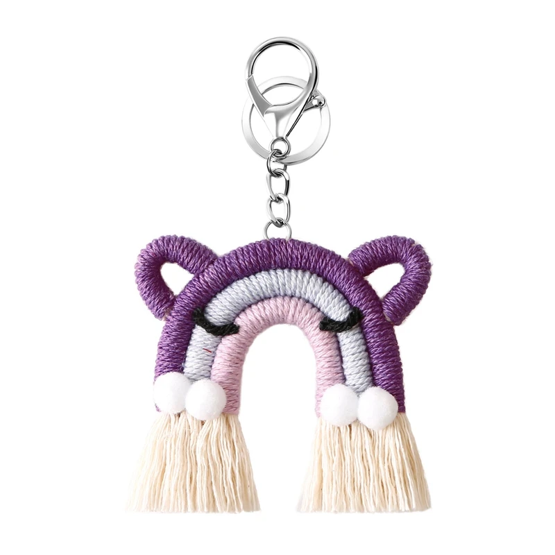 Cute Cat Rainbow Weaving Tassel Keychain Car Keyring Holder Bag Wallet Purse Decorations
Cute Cat Rainbow Weaving Tassel Keychain Car Keyring Holder Bag Wallet Purse Decorations