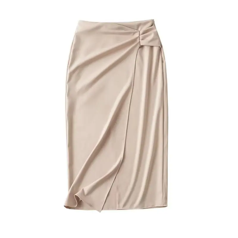 High Waist Thin Silk Satin Texture Skirt Summer New Women's Clothing Slit Straight Skirt Package Hip Skirt
High Waist Thin Silk Satin Texture Skirt Summer New Women's Clothing Slit Straight Skirt Package Hip Skirt