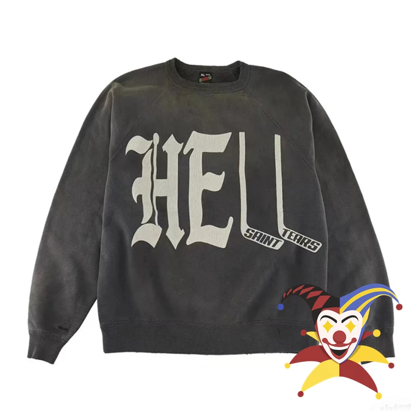 Hole Washed SAINT MICHAEL SAINT Raglan Sleeve Sweatshirts Men Women Destroy Crack Hoodie Crewneck
Hole Washed SAINT MICHAEL SAINT Raglan Sleeve Sweatshirts Men Women Destroy Crack Hoodie Crewneck