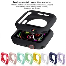 Soft Silicone Case for Apple Watch 45mm 42MM 38MM Cover Protection Shell for iWatch Series 7 6 SE 5 4 3 40MM 44MM 41mm Bumper Soft Silicone Case for Apple Watch 45mm 42MM 38MM Cover Protection Shell for iWatch Series 7 6 SE 5 4 3 40MM 44MM 41mm Bumper