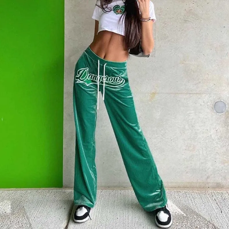 Letter Embroidery Straight Pants Velvet Women Drawstring High Waist Trousers Casual Baggy Wild Streetwear Sweatpants 2022
Letter Embroidery Straight Pants Velvet Women Drawstring High Waist Trousers Casual Baggy Wild Streetwear Sweatpants 2022