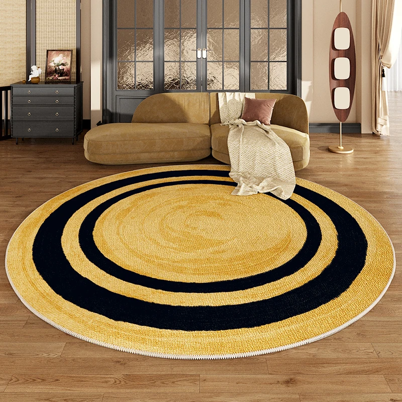 Advanced Round Living Room Carpet Japanese Simple Bedroom Soft Thickened Carpets Bedside Sofa Coffee Table Stain Resistant Rug
Advanced Round Living Room Carpet Japanese Simple Bedroom Soft Thickened Carpets Bedside Sofa Coffee Table Stain Resistant Rug