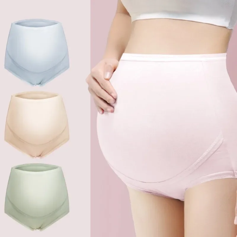 

1pcs Cotton Maternity Panties High Waist Pregnant Panties Belly Support Briefs for Pregnant Women Comfortable Soft Panties