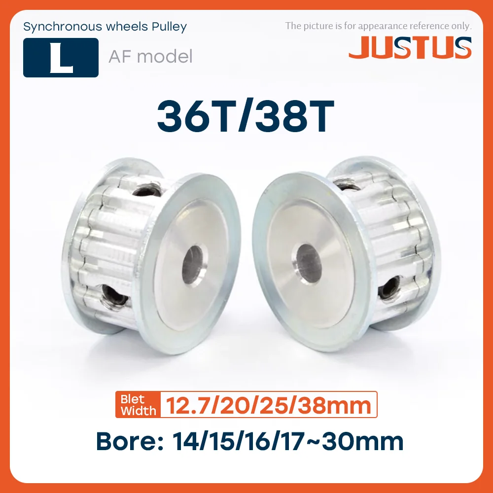 

L Type Timing Pulley AF Type 36T/38Teeth Bore 8/10/12/12.7-30mm for 12.7/20/25/38mm Width Belt Used In Linear Pulley