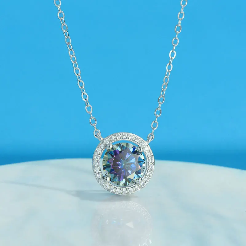 1 Carat Round Colorful Moissanite Pendant Sterling Silver Necklace Chain Women Fine Jewelry Wholesale
1 Carat Round Colorful Moissanite Pendant Sterling Silver Necklace Chain Women Fine Jewelry Wholesale