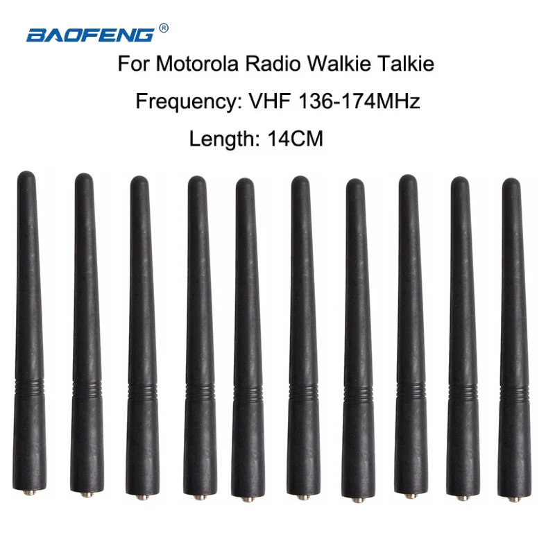 10pcs VHF 136-174MHz Flexible Whip Antenna 14cm for Motorola Walkie Talkie GP68 GP88S EP450 CP140 CP040 GP300 GP328 GP338 GP340
10pcs VHF 136-174MHz Flexible Whip Antenna 14cm for Motorola Walkie Talkie GP68 GP88S EP450 CP140 CP040 GP300 GP328 GP338 GP340