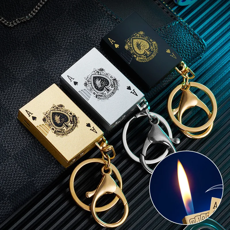 Creative Mini Mahjong Poker Shape Open Flame Lighter Metal Inflatable Igniter Keychain Wholesale
Creative Mini Mahjong Poker Shape Open Flame Lighter Metal Inflatable Igniter Keychain Wholesale