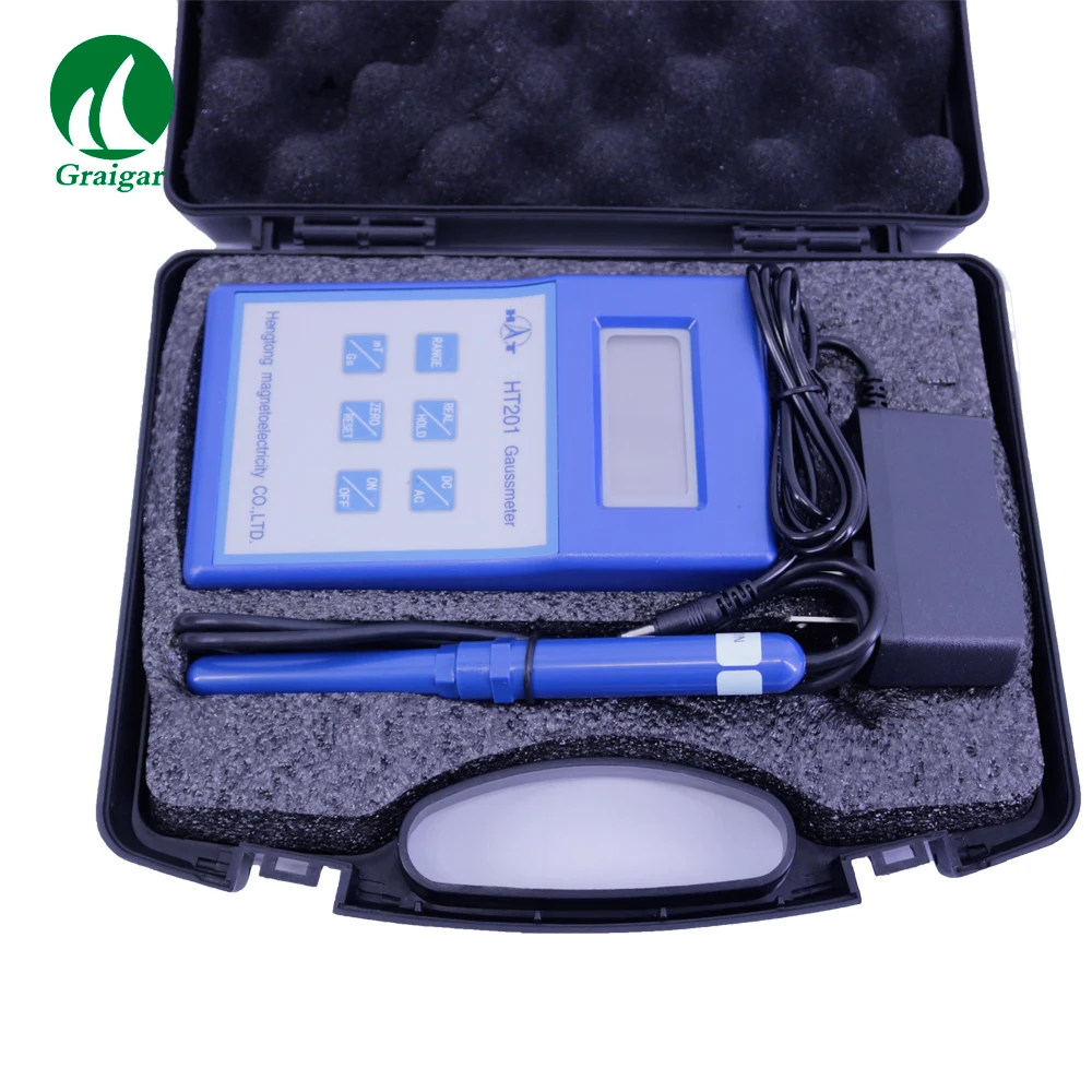 HT201 Industrial Tesla Gauss Digital Magnetic Flux meter Range 0-200mT-2000mT Teslameter Surface Field Test |