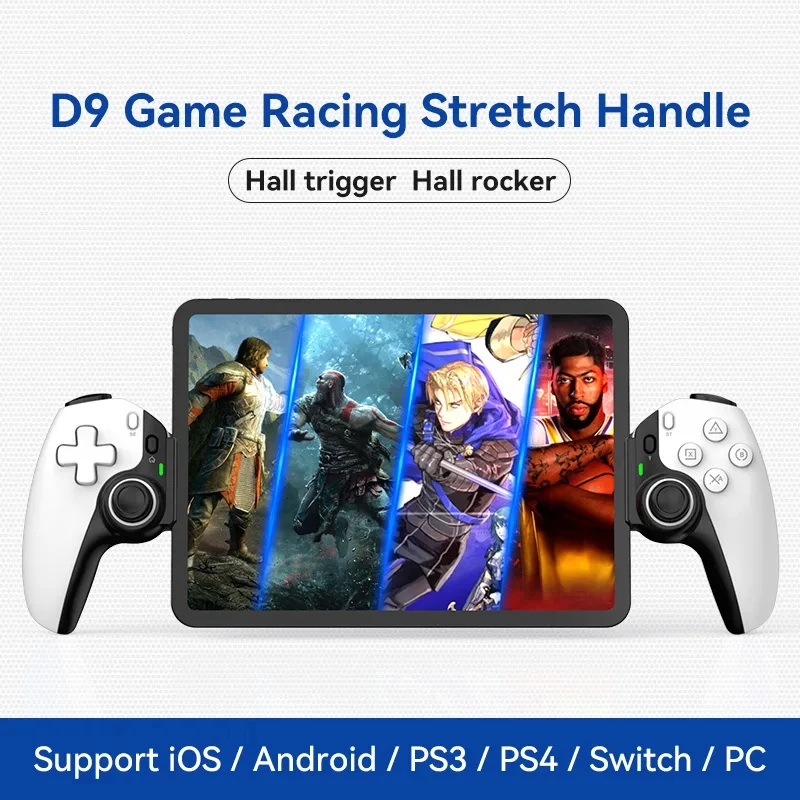 Телескопический игровой контроллер D9, RGB подсветка, геймпад с Turbo/6-осевым гироскопом/вибрацией для Android IOS PS3 PS4 Switch PC
Телескопический игровой контроллер D9, RGB подсветка, геймпад с Turbo/6-осевым гироскопом/вибрацией для Android IOS PS3 PS4 Switch PC