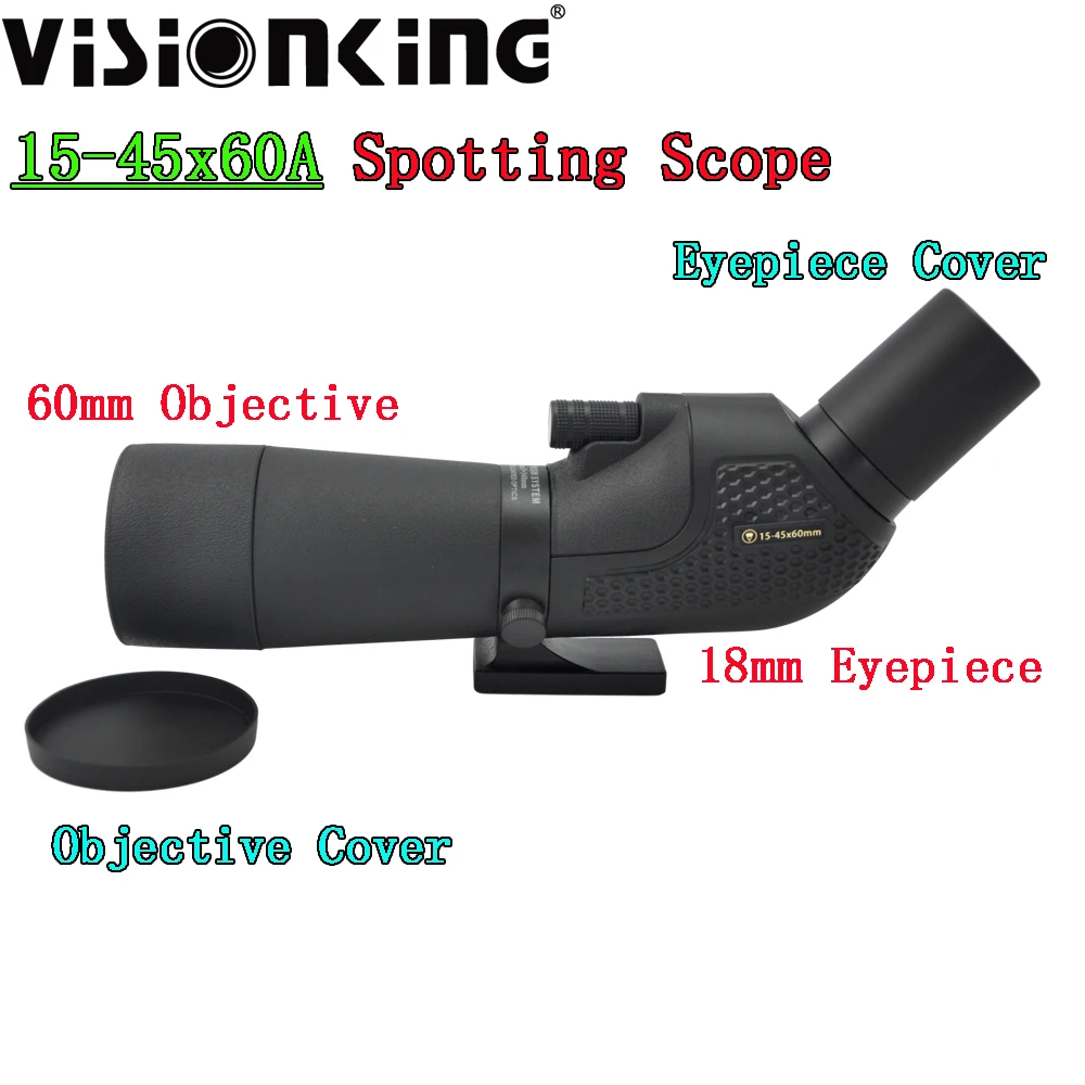 

Visionking 15-45x60 Zoom Spotting Scope HD BAK4 FMC Waterproof Nitrogen Monocular Outdoor Hunting Birdwatching Optics Telescope