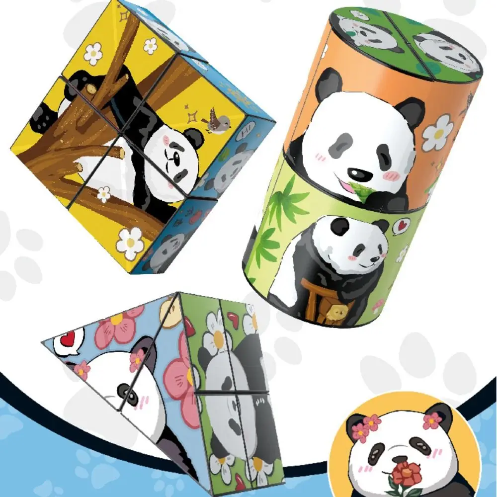 

Educational Fingertip Anti-anxiety 3D Panda Changeable Cube Puzzle Intelligence Folding Infinite Magic Cube Rubix Cube Toys