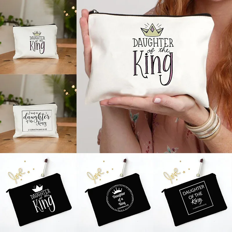 Daughter of The King Art Fonts Pattern Zipper Cosmetic Cases Pencil Cases for Girls Gift for Daughter Travel Toiletry Bag Wallet 
Daughter of The King Art Fonts Pattern Zipper Cosmetic Cases Pencil Cases for Girls Gift for Daughter Travel Toiletry Bag Wallet
