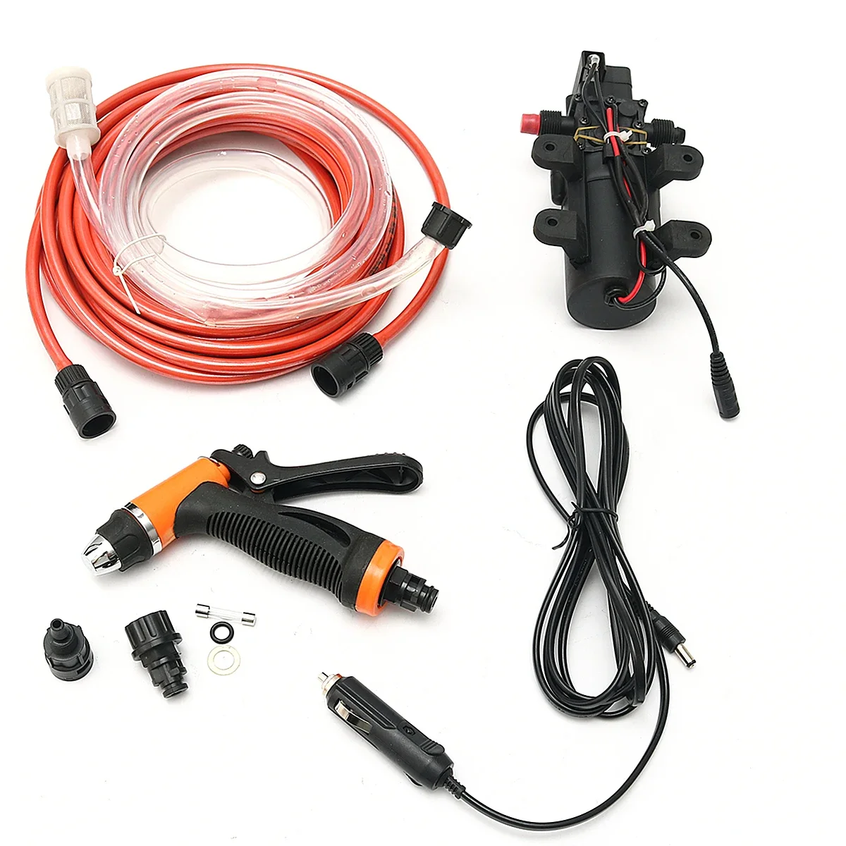 12V 100W 160PSI Car Wash Pump High Pressure Self-priming Electric Portable Washing Machine Cigarette Lighter Water Pump Set
12V 100W 160PSI Car Wash Pump High Pressure Self-priming Electric Portable Washing Machine Cigarette Lighter Water Pump Set