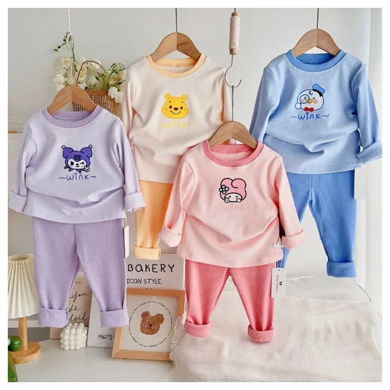 Anime Sanrios Children Cotton Home Clothing Cartoon Kuromi My Melody Cute Boy Girl Warm Long Sleeved Pants Pajama Set Kids Gift
Anime Sanrios Children Cotton Home Clothing Cartoon Kuromi My Melody Cute Boy Girl Warm Long Sleeved Pants Pajama Set Kids Gift