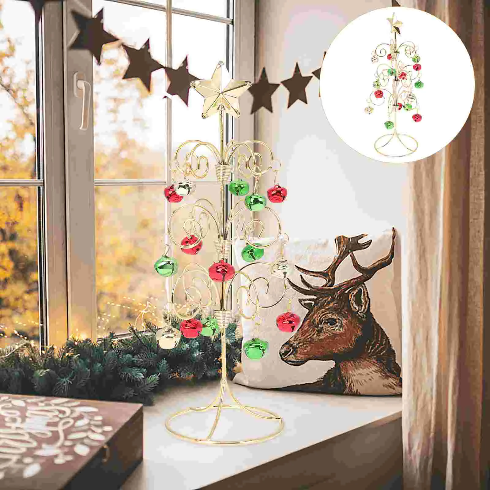 Iron Xmas Tree Desktop Xmas Tree with Bell Decoration Home Scene Xmas Tree Adorn
Iron Xmas Tree Desktop Xmas Tree with Bell Decoration Home Scene Xmas Tree Adorn