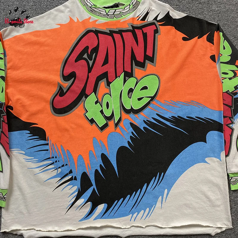 Hip Hop Men Woman SAINT MICHAEL Long Sleeve T Shirt Letter Printing Streetwear Oversize Top Round Neck
Hip Hop Men Woman SAINT MICHAEL Long Sleeve T Shirt Letter Printing Streetwear Oversize Top Round Neck
