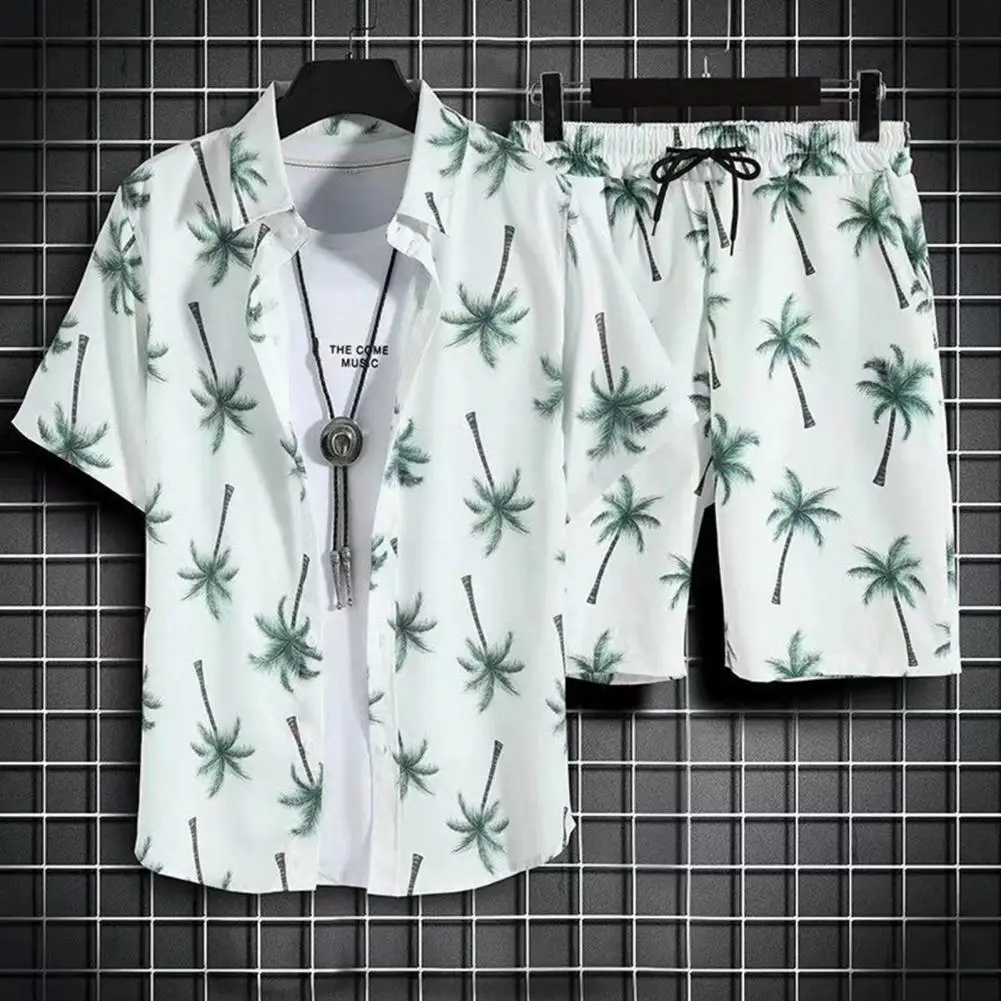 Hawaiian Style Shirt Shorts Set Hawaiian Style Shirt Shorts Set with Tropical Leaves Print Lapel Collar Elastic Waistband Men's
Hawaiian Style Shirt Shorts Set Hawaiian Style Shirt Shorts Set with Tropical Leaves Print Lapel Collar Elastic Waistband Men's