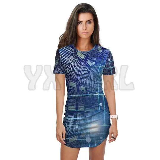 YX GIRL LIGHT GRID T-SHIRT DRESS 3D All Over Printed T-SHIRT DRESS Sexy Summer Women Casual Dresses
YX GIRL LIGHT GRID T-SHIRT DRESS 3D All Over Printed T-SHIRT DRESS Sexy Summer Women Casual Dresses