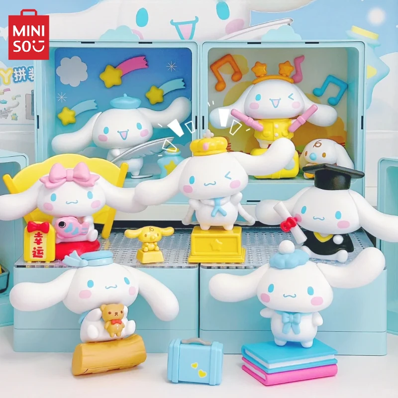 

MINISO Blind Box Cinnamoroll Wish List Series Max Microbox Model Kawaii Children Birthday Gift Table Decoration Ornaments