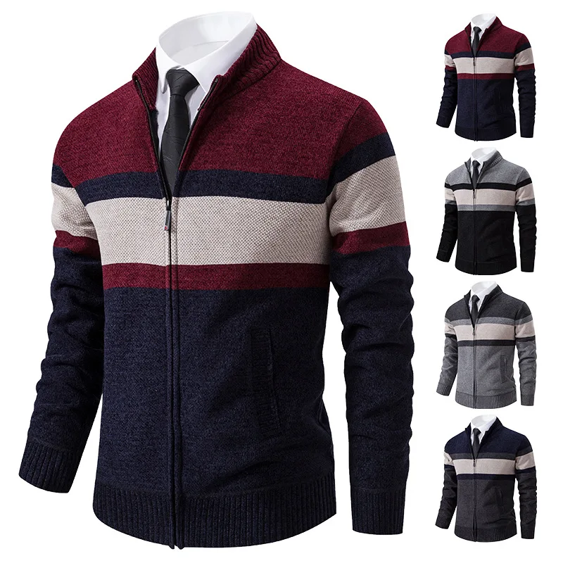 2023 Spring and Autumn Men's New Men's Knitwear Cardigan Sweater Coat Men's Striped Jacket
2023 Spring and Autumn Men's New Men's Knitwear Cardigan Sweater Coat Men's Striped Jacket