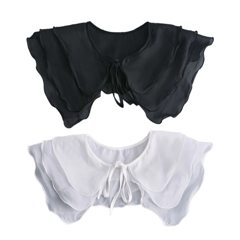 Women Multilayer Ruffled Capelet Necklace Lace-Up Decorative Detachable Collar Dropship
Women Multilayer Ruffled Capelet Necklace Lace-Up Decorative Detachable Collar Dropship
