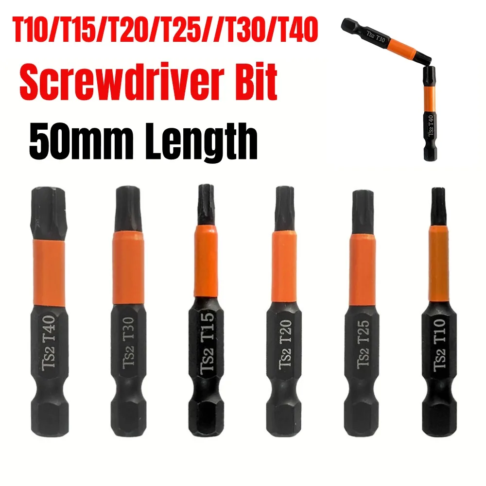 50mm Hex Head Wrench Drill Bit 1/4" Shank Quick Release Magnetic Screwdriver Bit T10/T15/T20/T25//T30/T40
50mm Hex Head Wrench Drill Bit 1/4" Shank Quick Release Magnetic Screwdriver Bit T10/T15/T20/T25//T30/T40