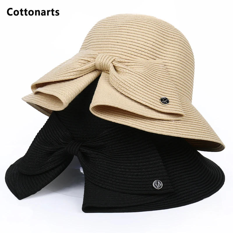New Popular Bow Anti-UV Sun Hat Cap Wide Brim Summer Hats For Women Beach Panama Straw Dome Bucket Cap Breathable Visor Bonnet
New Popular Bow Anti-UV Sun Hat Cap Wide Brim Summer Hats For Women Beach Panama Straw Dome Bucket Cap Breathable Visor Bonnet
