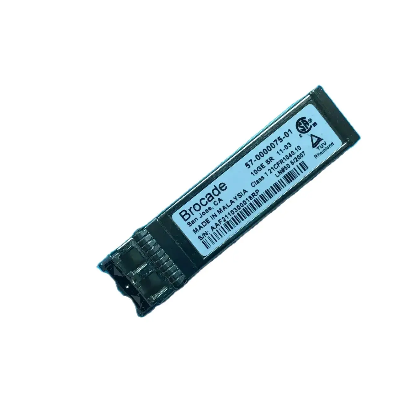 Bro-cade 10ge SR 57-0000075-01 10 gsfpp-SR 850nm MMF Fiber optic transceiver
Bro-cade 10ge SR 57-0000075-01 10 gsfpp-SR 850nm MMF Fiber optic transceiver