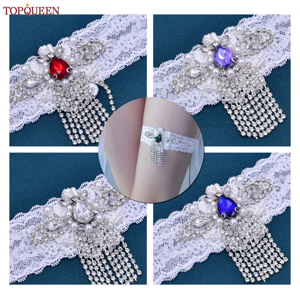 TOPQUEEN Wedding Bride Garters Sexy Elastic Lace Coloful Diamond liguero podwiazka slubna liga de novia jarretiere mariage ST60
TOPQUEEN Wedding Bride Garters Sexy Elastic Lace Coloful Diamond liguero podwiazka slubna liga de novia jarretiere mariage ST60