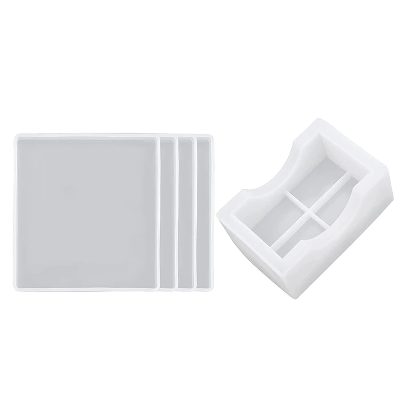 4PCS Square Resin Coaster Mold With Coaster Storage Molds For Resin Casting,Concrete,Cement And Polymer Clay
4PCS Square Resin Coaster Mold With Coaster Storage Molds For Resin Casting,Concrete,Cement And Polymer Clay