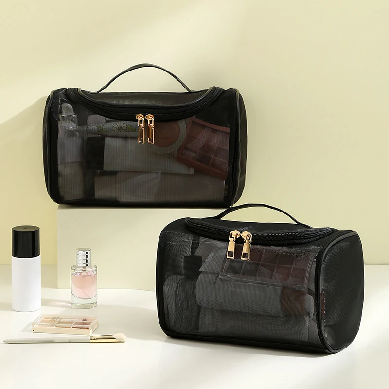 Mesh Clear Cosmetic Bags Small Large Black Makeup Bag Portable Travel Toiletry Organizer Case Lipstick Storage Pouch 
Mesh Clear Cosmetic Bags Small Large Black Makeup Bag Portable Travel Toiletry Organizer Case Lipstick Storage Pouch
