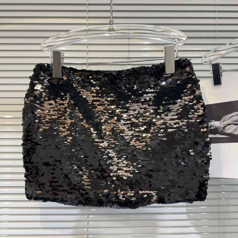 2024 Autumn Winter New Collection Bright Sequins Black Short Slim Bodycon Skirt Women GM237
2024 Autumn Winter New Collection Bright Sequins Black Short Slim Bodycon Skirt Women GM237