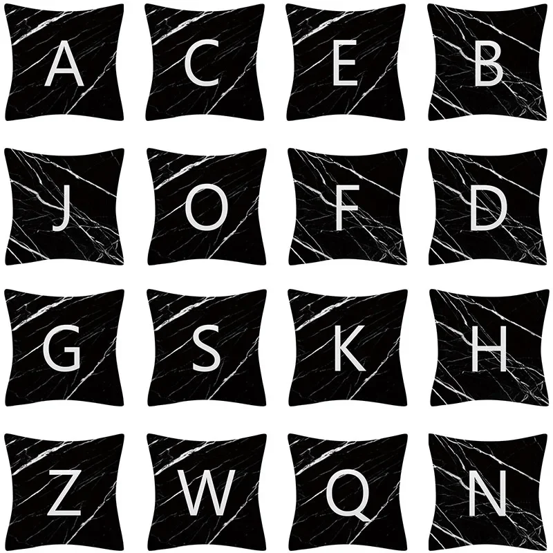 Marble Pattern Pillowcase Sofa Cushion Decorative Pillow White Letter Polyester Printed Cover
Marble Pattern Pillowcase Sofa Cushion Decorative Pillow White Letter Polyester Printed Cover