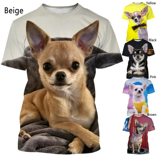 Summer Fashion Animal Dog Chihuahua 3d Printed T-shirt Men's and Women's Casual Short-sleeved Cute Dog Shirt Shirt
Summer Fashion Animal Dog Chihuahua 3d Printed T-shirt Men's and Women's Casual Short-sleeved Cute Dog Shirt Shirt