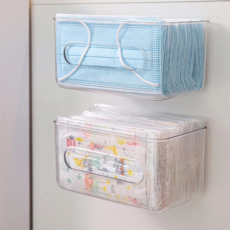 Transparent Storage Box Wall Mounted Tissue Box Large Capacity Disposable Mask Holder Free-punching for Home Office Entrance
Transparent Storage Box Wall Mounted Tissue Box Large Capacity Disposable Mask Holder Free-punching for Home Office Entrance