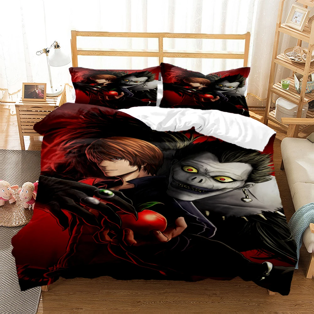 Death Note Print Three Piece Bedding Set Fashion Article Children or Adults for Beds Quilt Covers Pillowcases Bedding Set Gift
Death Note Print Three Piece Bedding Set Fashion Article Children or Adults for Beds Quilt Covers Pillowcases Bedding Set Gift