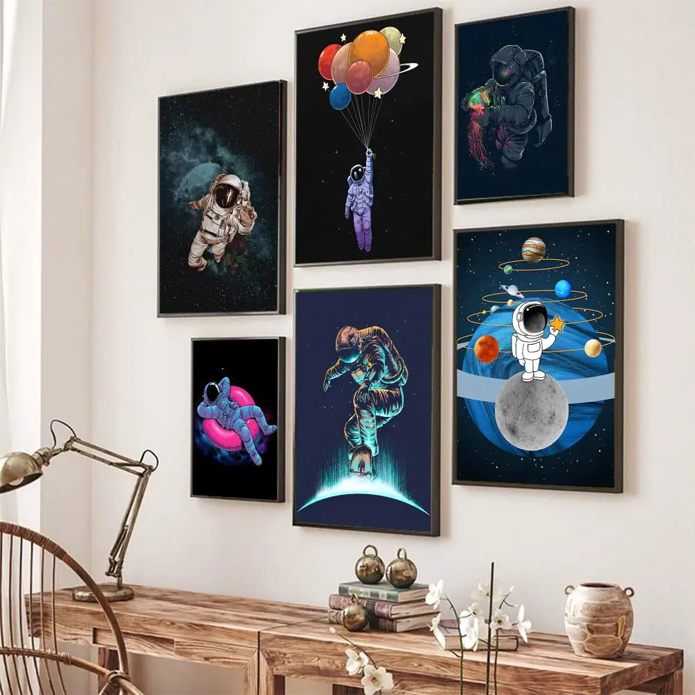 Cool Space Astronaut Poster Self-adhesive Art Poster Retro Kraft Paper Sticker DIY Room Bar Cafe Vintage Decorative Painting
Cool Space Astronaut Poster Self-adhesive Art Poster Retro Kraft Paper Sticker DIY Room Bar Cafe Vintage Decorative Painting