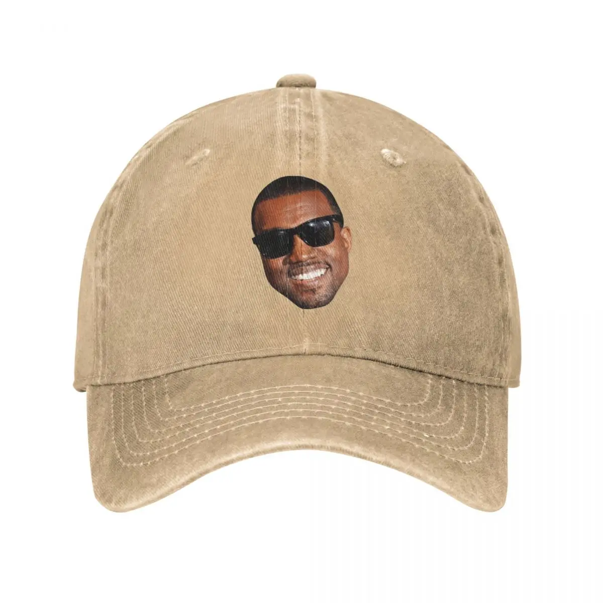 

Kanye West Face Baseball Caps Vintage Distressed Cotton Rapper Music Producer Sun Cap for Men Women Outdoor Adjustable Hats Cap