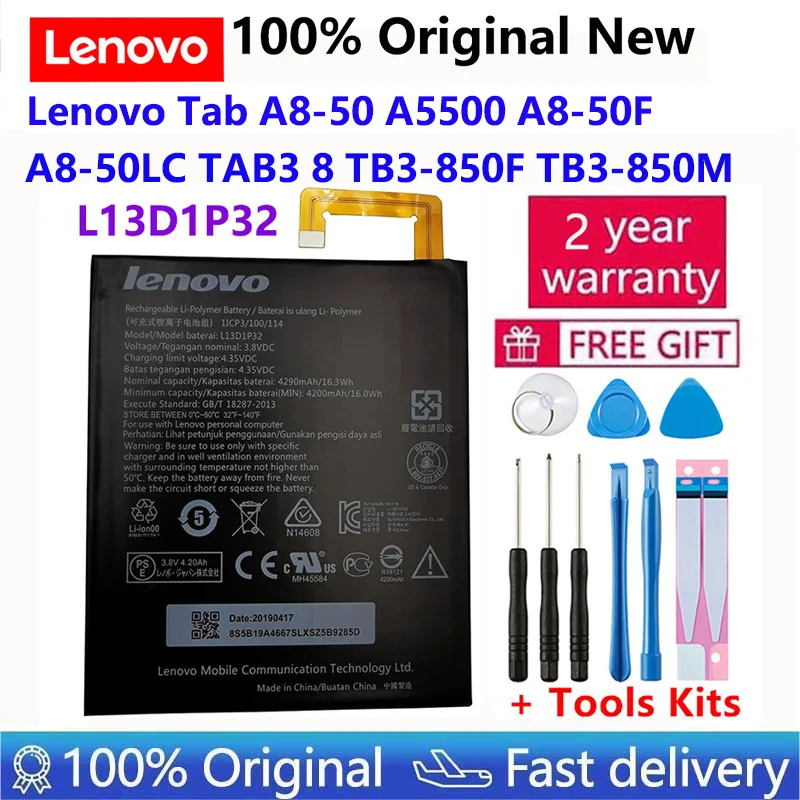 New Lenovo TAB S8 S8-50 S8-50L S8-50LC S8-50F TAB 2 A8-50 A5500 A8-50F A8-50LC TAB3 8 TB3-850F TB3-850M Tablet L13D1P32 Battery
New Lenovo TAB S8 S8-50 S8-50L S8-50LC S8-50F TAB 2 A8-50 A5500 A8-50F A8-50LC TAB3 8 TB3-850F TB3-850M Tablet L13D1P32 Battery