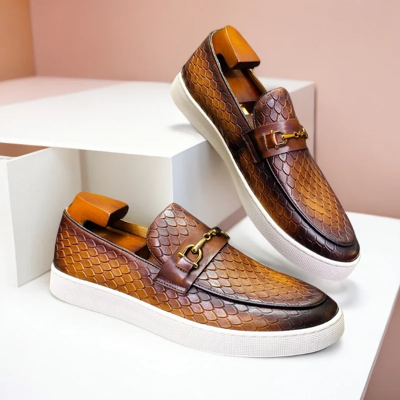Black Men's Vulcanize Shoes Slip-On Brown Pu Leather Sneakers Shoes for Men with Free Shipping Size 38-46
Black Men's Vulcanize Shoes Slip-On Brown Pu Leather Sneakers Shoes for Men with Free Shipping Size 38-46