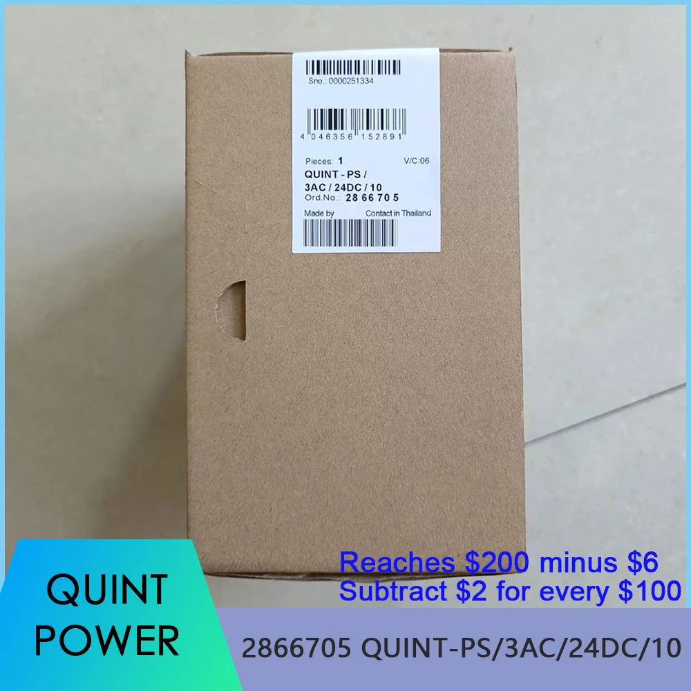 2866705 QUINT-PS/3AC/24DC/10 quint POWER 24VDC/10A For Phoenix, импульсный источник питания, быстрая доставка
2866705 QUINT-PS/3AC/24DC/10 quint POWER 24VDC/10A For Phoenix, импульсный источник питания, быстрая доставка