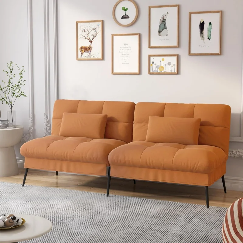COMHOMA Convertible Futon Sofa Bed, 68 ″ Fabric Futon Couch with Adjustable Backrest, Folding Futon Sleeper Recliner for Living
COMHOMA Convertible Futon Sofa Bed, 68 ″ Fabric Futon Couch with Adjustable Backrest, Folding Futon Sleeper Recliner for Living