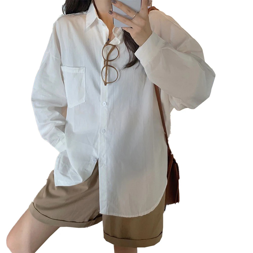 Pink Polyester White Loose Shirt Casual Long Sleeves Clothing Length Elasticity Long Sleeves Personality Shirt
Pink Polyester White Loose Shirt Casual Long Sleeves Clothing Length Elasticity Long Sleeves Personality Shirt