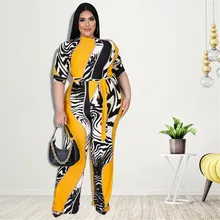 Plus Size Women's Jumpsuit Slim Fit Zebra-print Sloping Shoulder And Nipped-in Straight-leg Jumpsuit New 2022 Autumn Spring
Plus Size Women's Jumpsuit Slim Fit Zebra-print Sloping Shoulder And Nipped-in Straight-leg Jumpsuit New 2022 Autumn Spring
