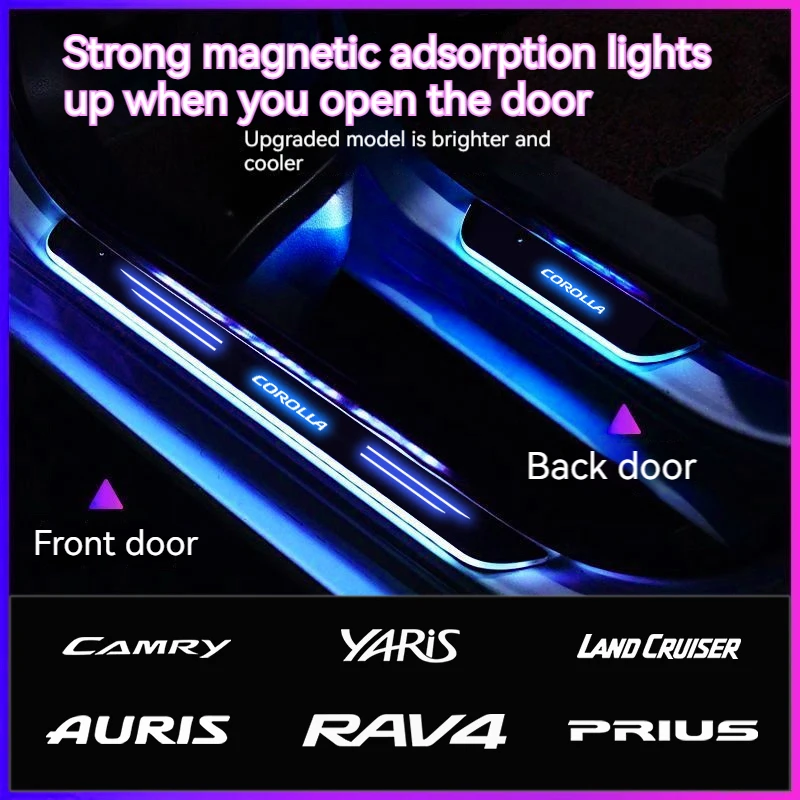 For Toyota Corolla Camry Land Cruiser Yaris Auris Prius RAV4 C-HR Car LED Welcome Pedal Threshold passage Atmosphere lamp
For Toyota Corolla Camry Land Cruiser Yaris Auris Prius RAV4 C-HR Car LED Welcome Pedal Threshold passage Atmosphere lamp