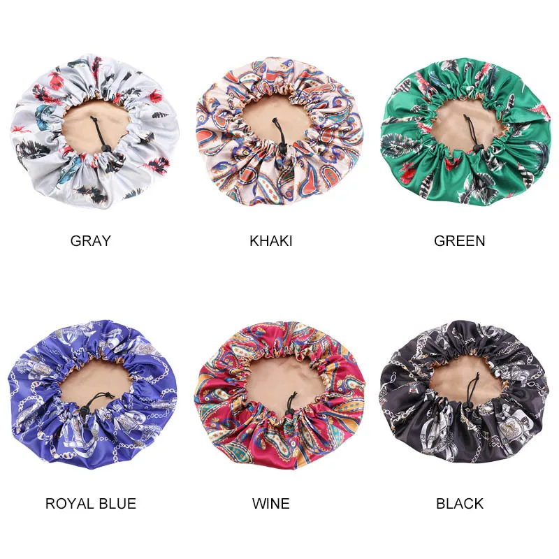 36cm Ajustable Double-sided Hair Caps Reversible Satin Bonnet Hat Silky Night Sleep Cover Cap Hair Hat Hair Styling Tools
36cm Ajustable Double-sided Hair Caps Reversible Satin Bonnet Hat Silky Night Sleep Cover Cap Hair Hat Hair Styling Tools