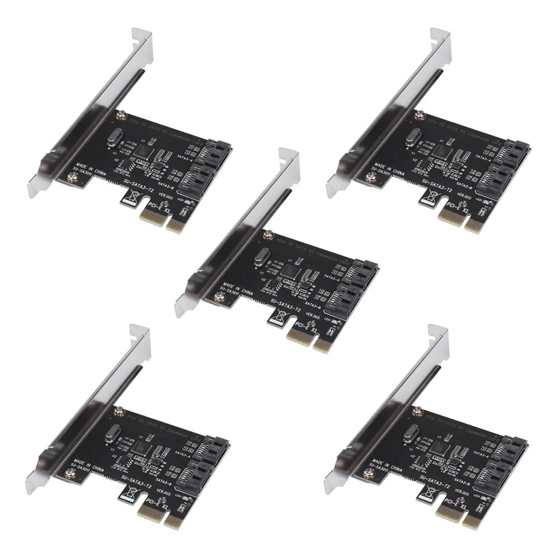 5X Pcie PCI Express To SATA3.0 2-Port SATA III 6G Expansion Controller Card Adapter
5X Pcie PCI Express To SATA3.0 2-Port SATA III 6G Expansion Controller Card Adapter