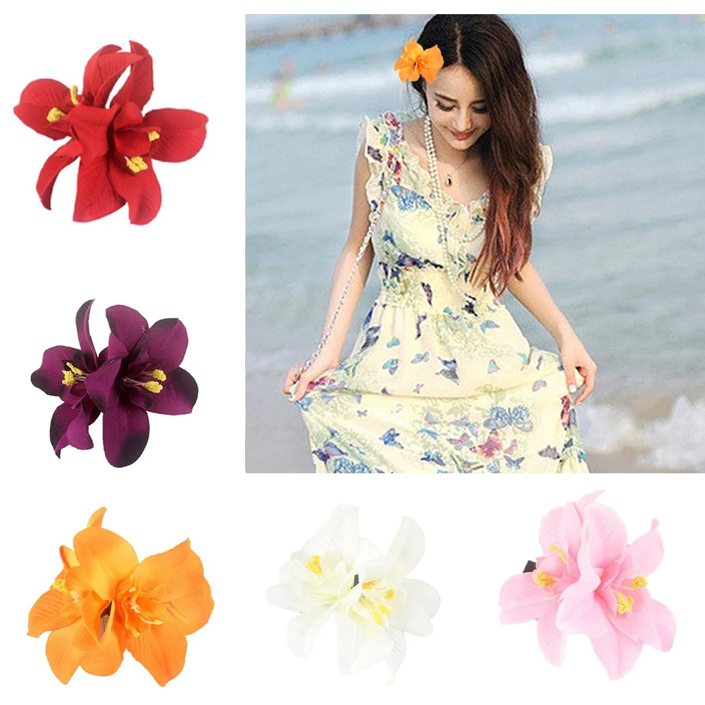 Hawaii Orchid Flowers Hair Clips Beach Seaside Flower Barrette Bohemia Wedding Bridesmaid Double-flower Hairpin Bridal Headwear
Hawaii Orchid Flowers Hair Clips Beach Seaside Flower Barrette Bohemia Wedding Bridesmaid Double-flower Hairpin Bridal Headwear